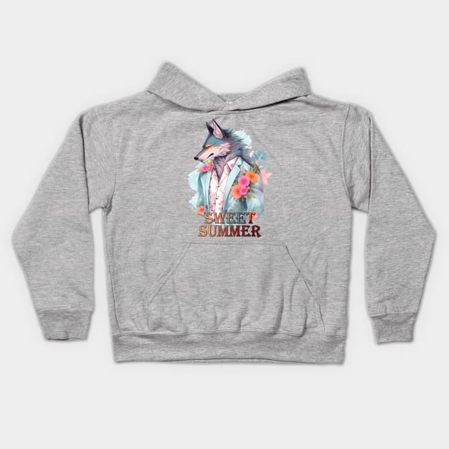 Sweet Summer - Wolf Kids Hoodie by jc007